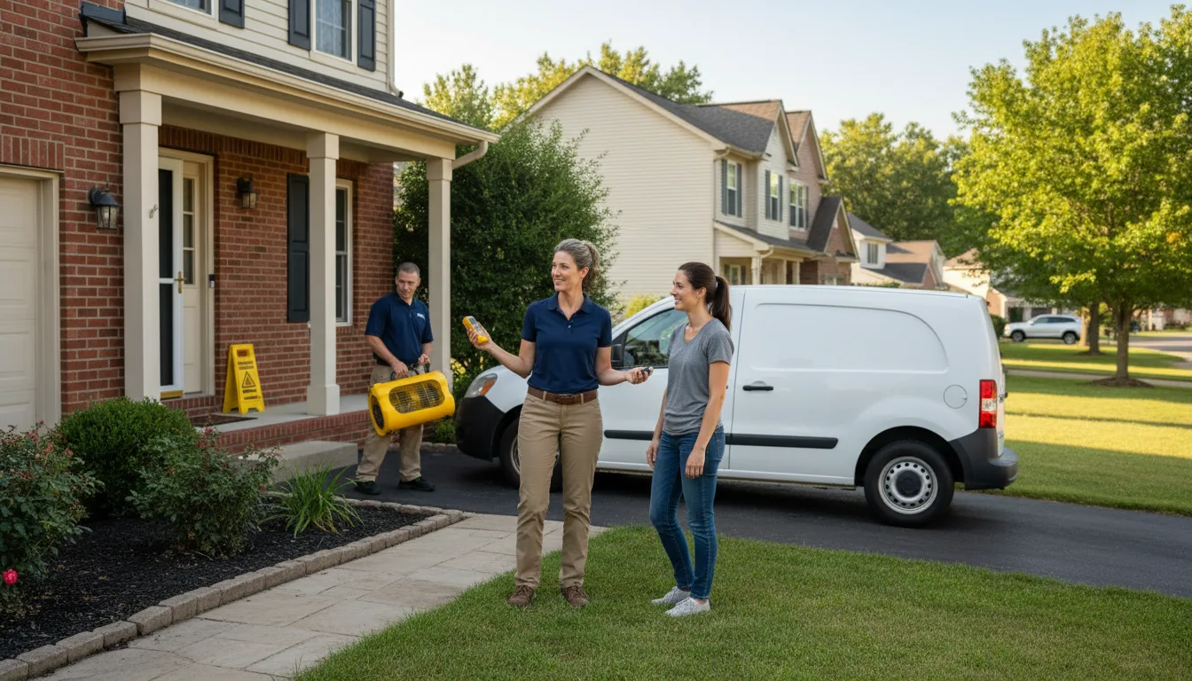 Residential water damage restoration in Ellerbe, NC